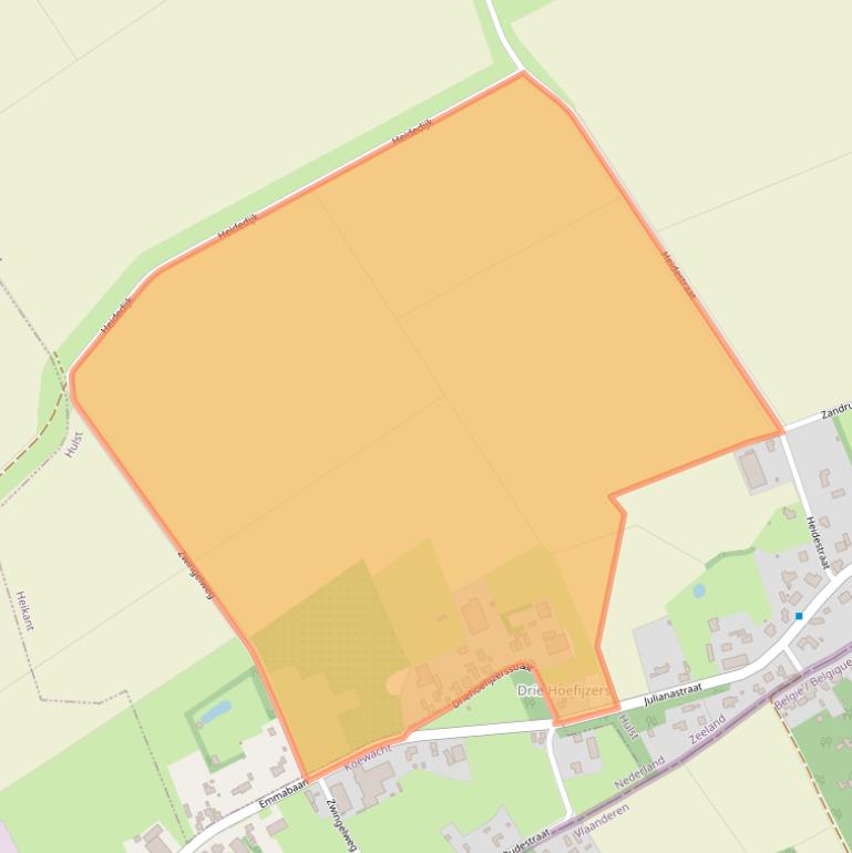 Kaart van postcodegebied 4566AB.