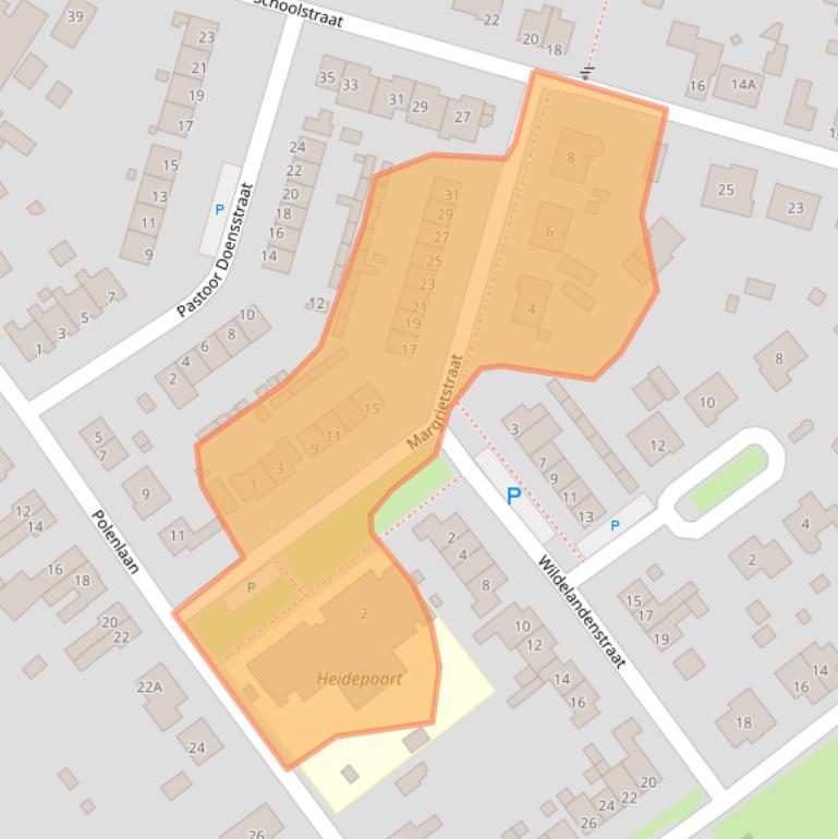 Kaart van postcodegebied 4566AN.