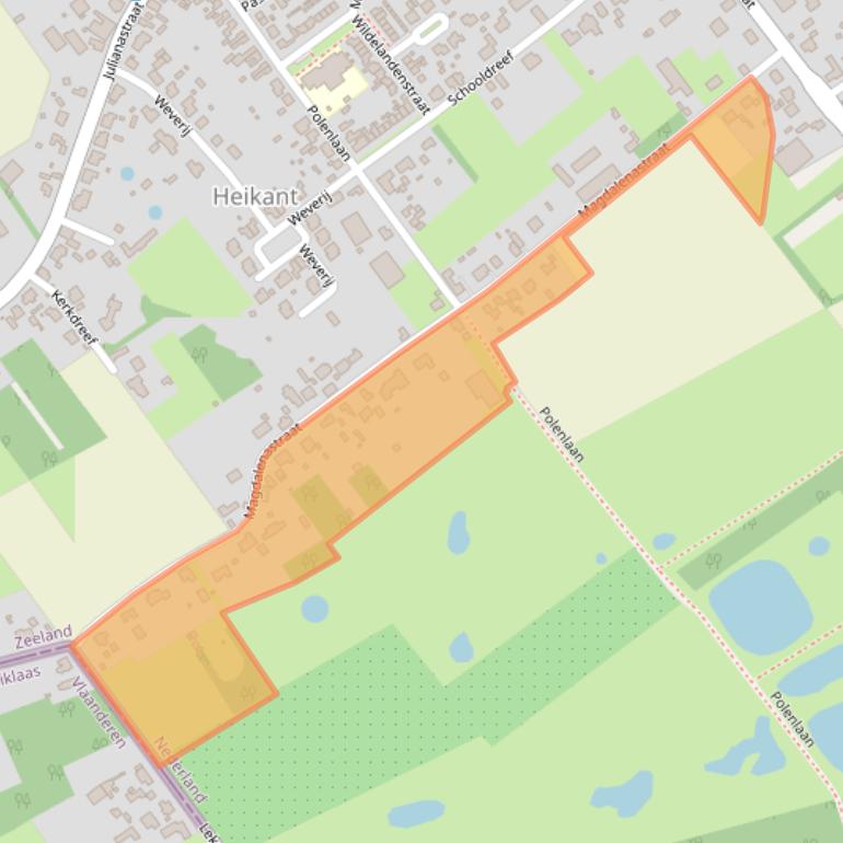 Kaart van postcodegebied 4566BA.