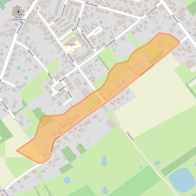 Kaart van postcodegebied 4566BB.