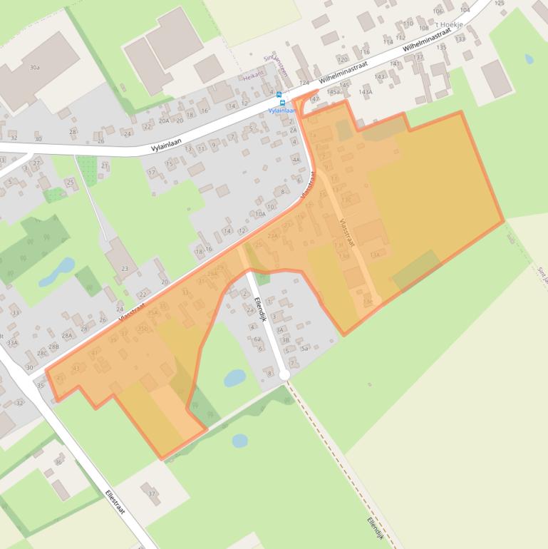 Kaart van postcodegebied 4566BC.