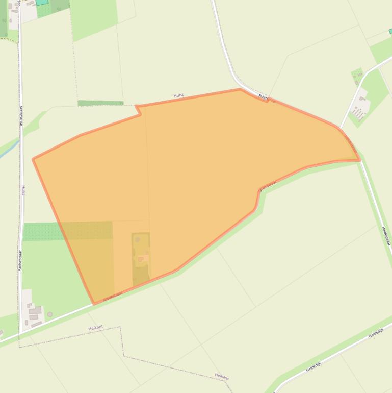 Kaart van postcodegebied 4566BH.