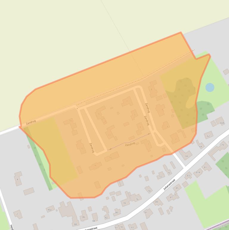 Kaart van postcodegebied 4566BJ.