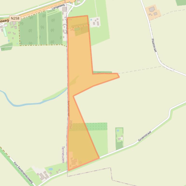 Kaart van postcodegebied 4566CS.