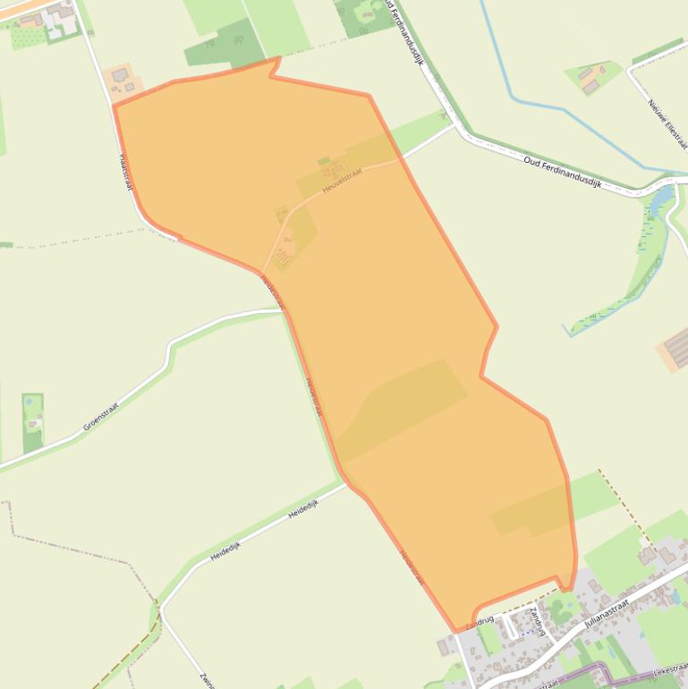 Kaart van postcodegebied 4566RJ.