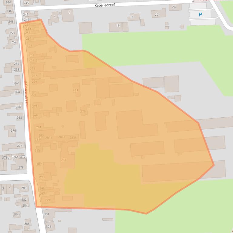 Kaart van postcodegebied 4567AG.