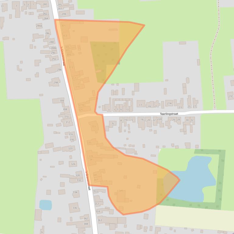 Kaart van postcodegebied 4567AH.