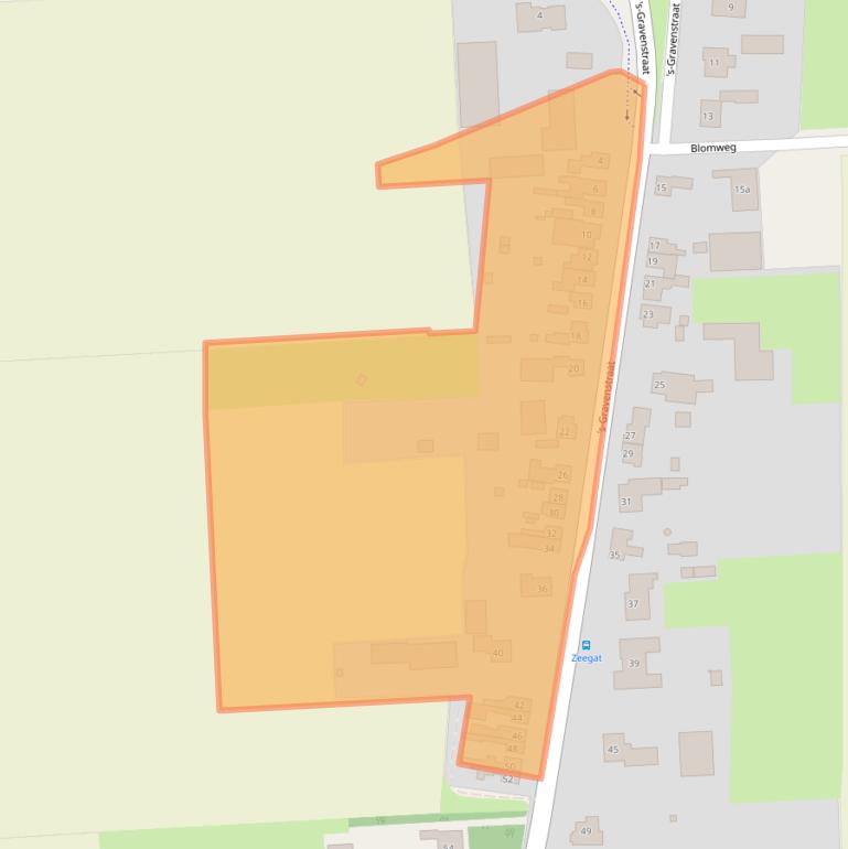 Kaart van postcodegebied 4567AK.