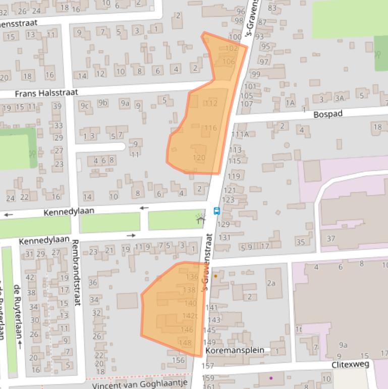 Kaart van postcodegebied 4567AM.