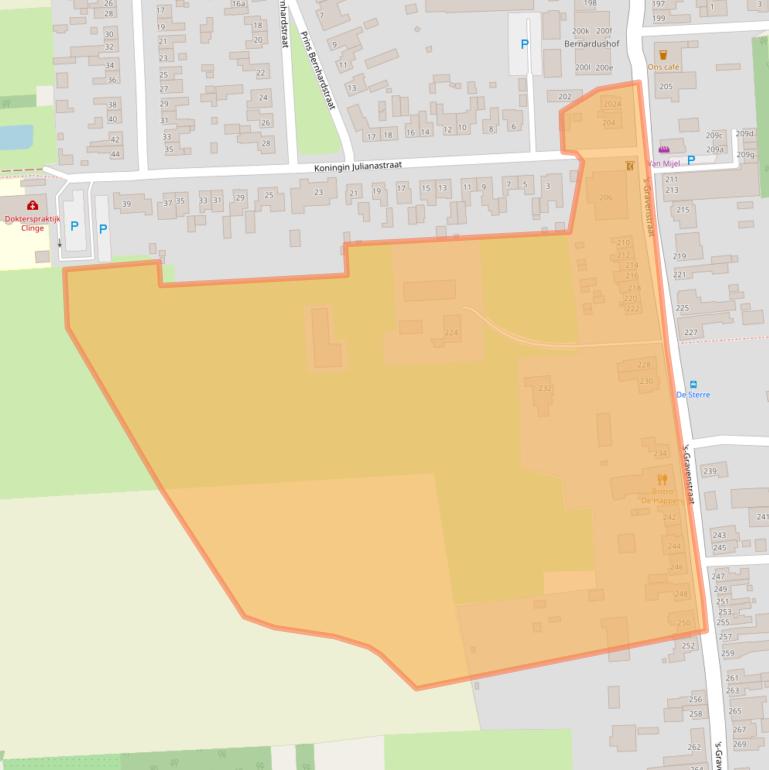 Kaart van postcodegebied 4567AP.