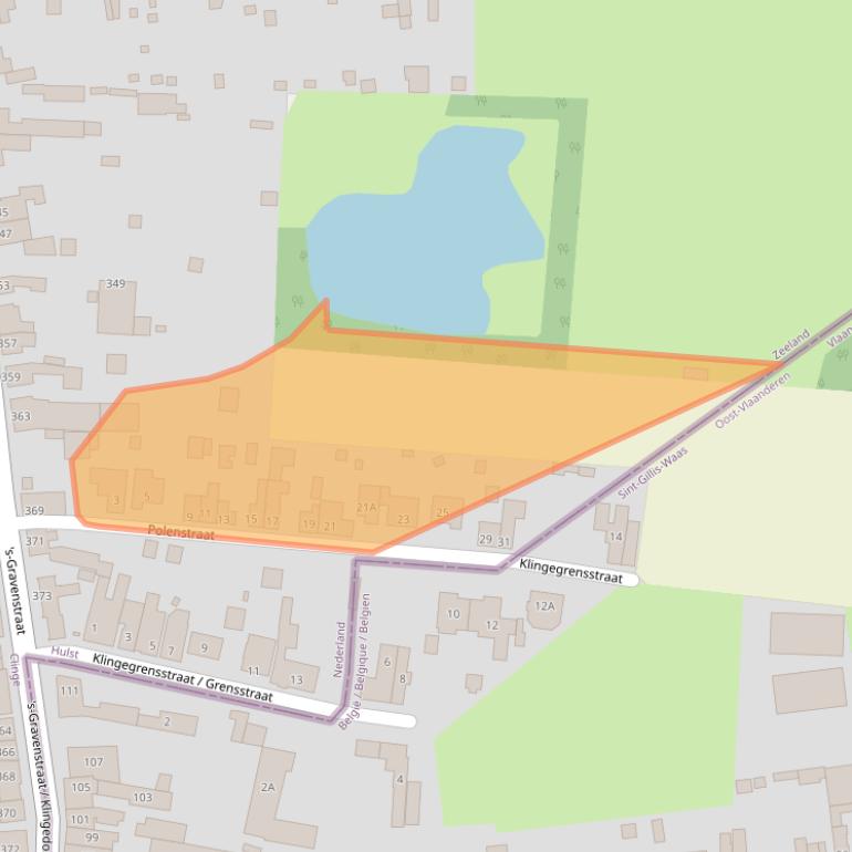 Kaart van postcodegebied 4567AZ.