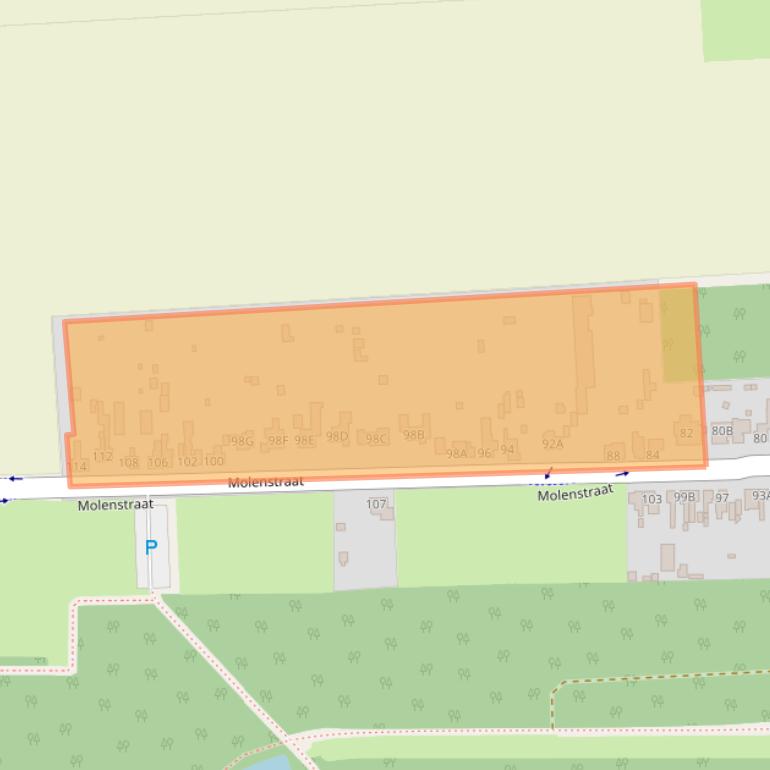 Kaart van postcodegebied 4567BG.