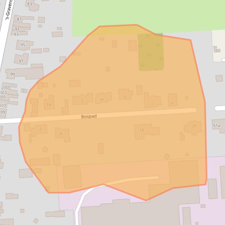 Kaart van postcodegebied 4567BS.