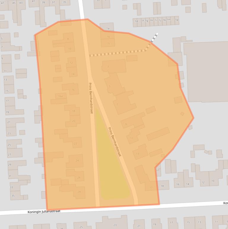 Kaart van postcodegebied 4567CC.