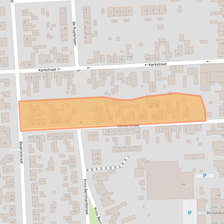 Kaart van postcodegebied 4567CE.