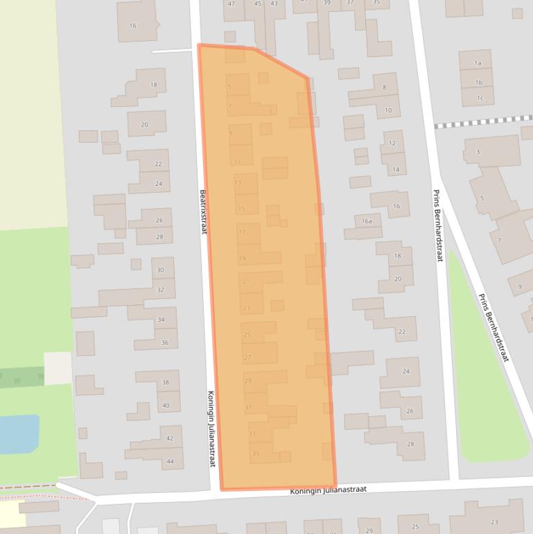 Kaart van postcodegebied 4567CG.