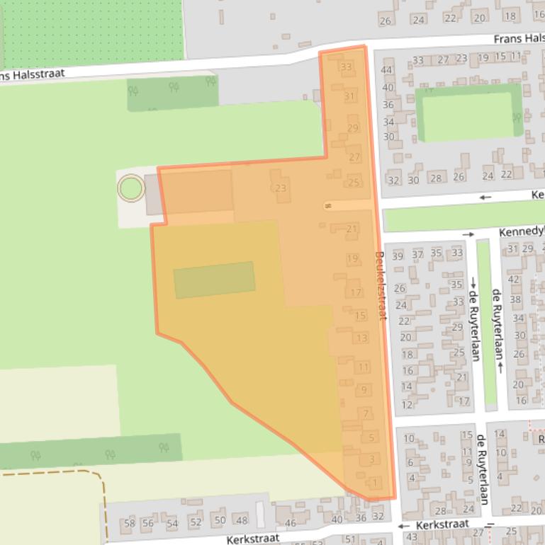 Kaart van postcodegebied 4567CL.
