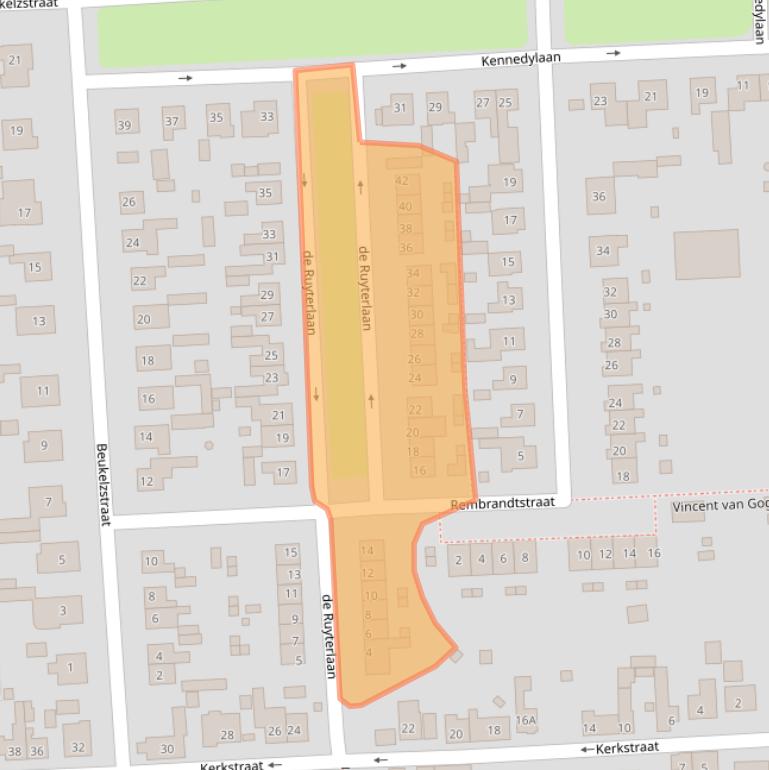 Kaart van postcodegebied 4567CP.