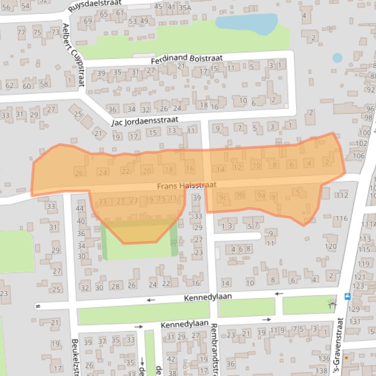Kaart van postcodegebied 4567CX.