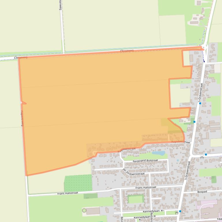 Kaart van postcodegebied 4567CZ.