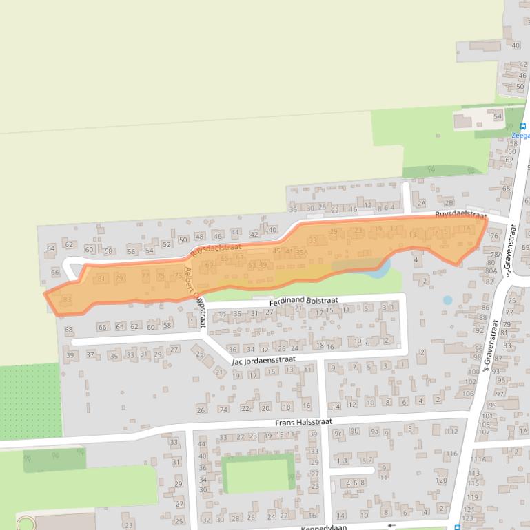 Kaart van postcodegebied 4567DA.