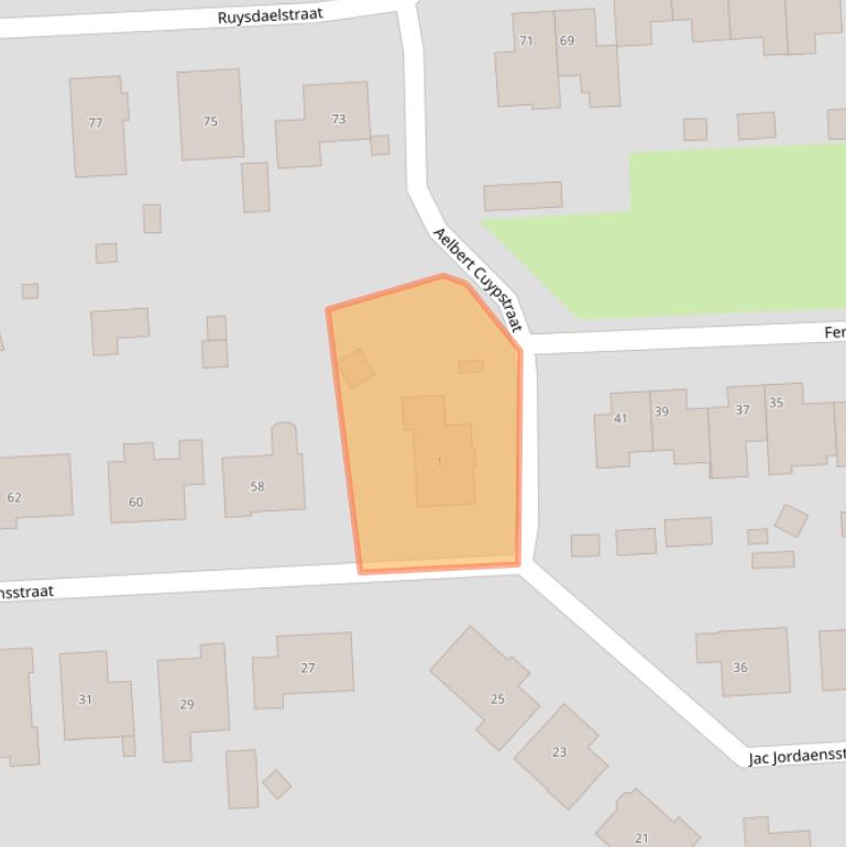 Kaart van postcodegebied 4567DB.