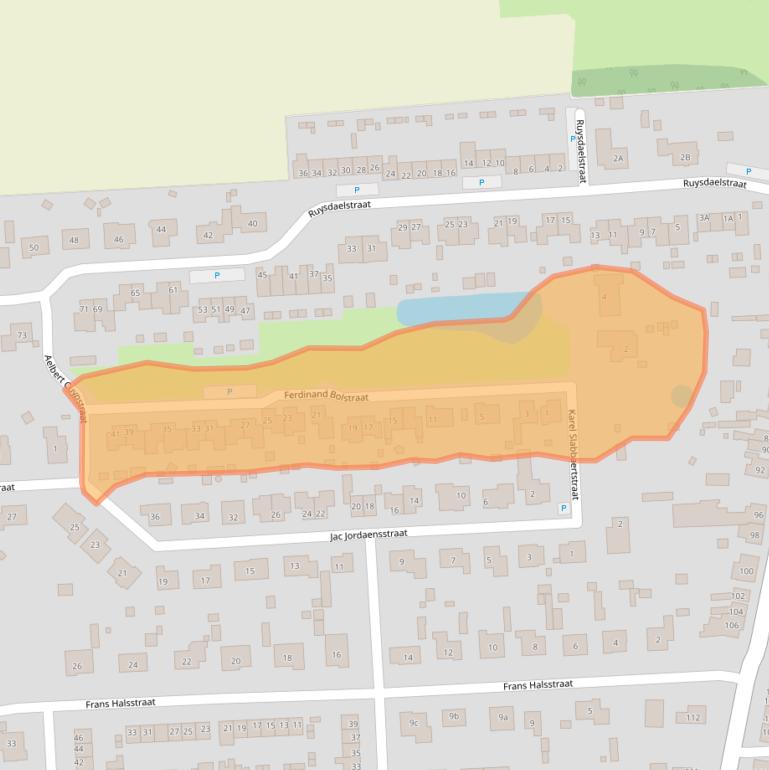 Kaart van postcodegebied 4567DC.