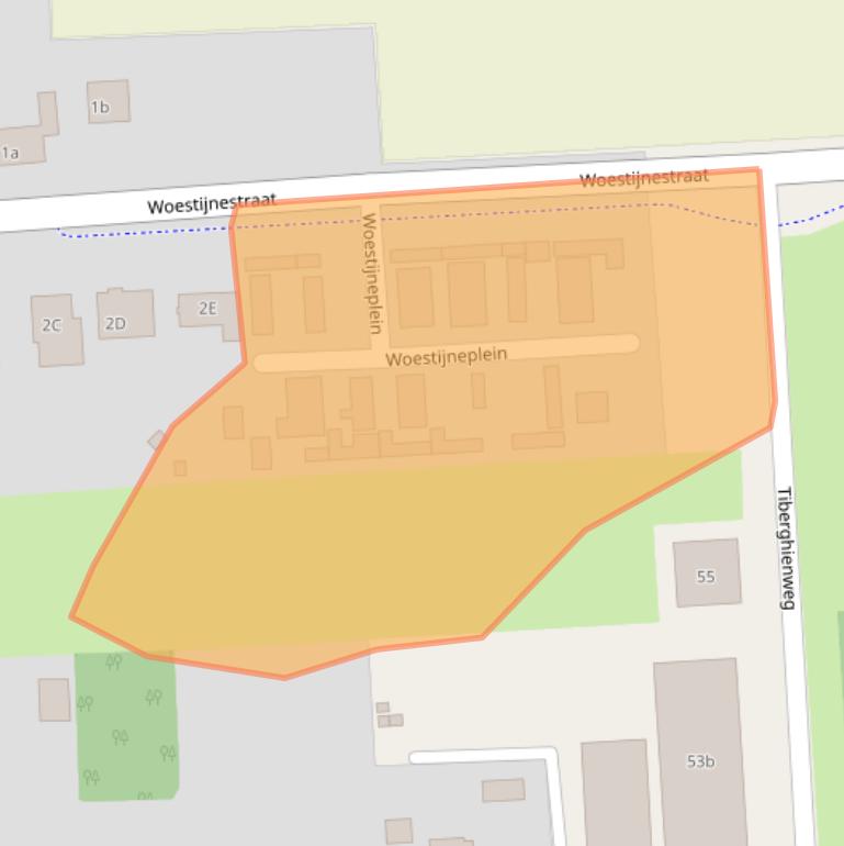 Kaart van postcodegebied 4567PK.
