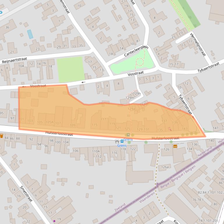 Kaart van postcodegebied 4568AC.