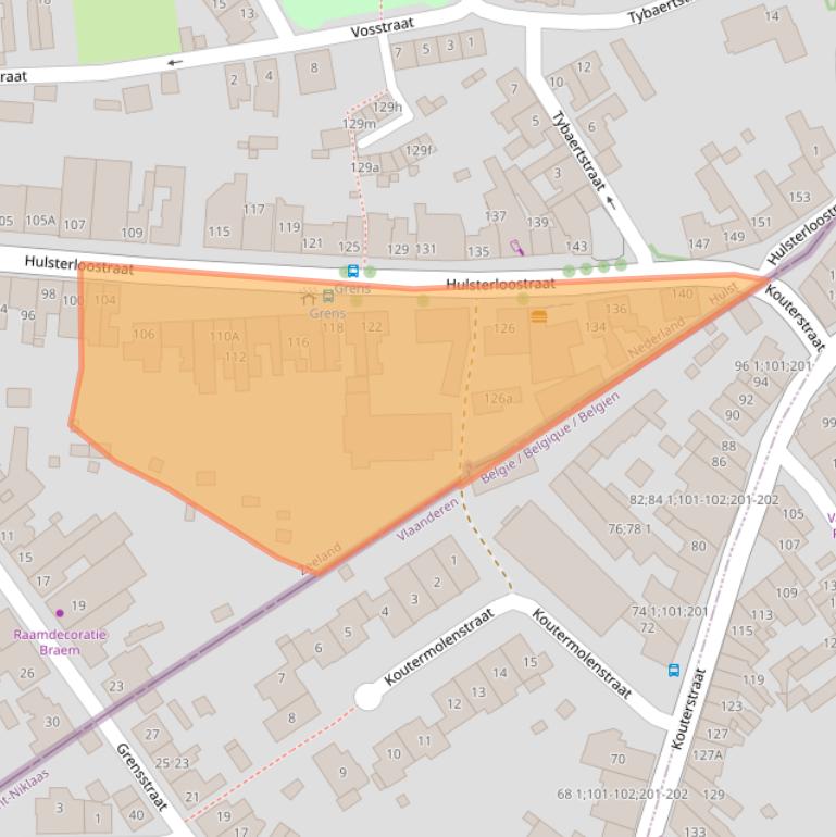 Kaart van postcodegebied 4568AH.