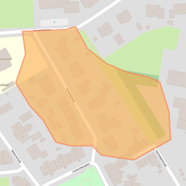 Kaart van postcodegebied 4568BC.