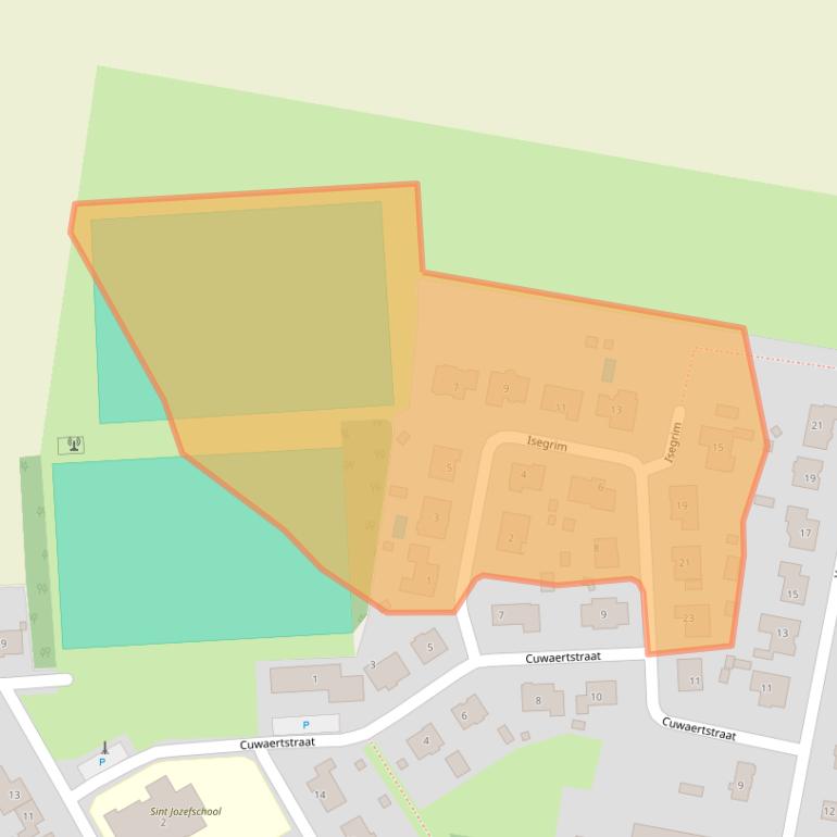 Kaart van postcodegebied 4568BN.
