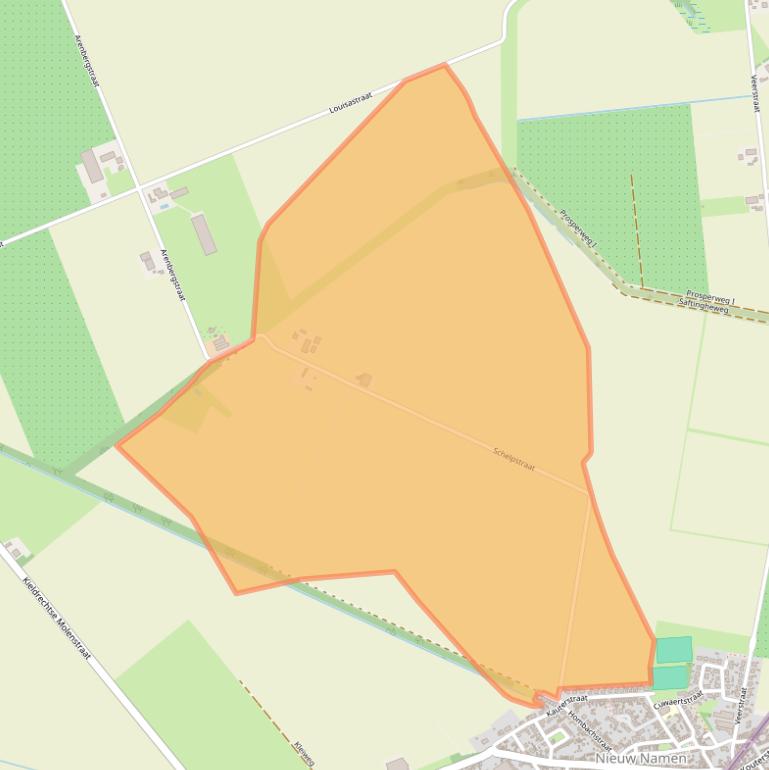 Kaart van postcodegebied 4568PE.