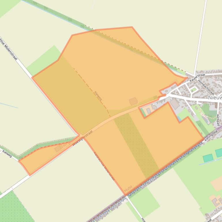 Kaart van postcodegebied 4568PG.