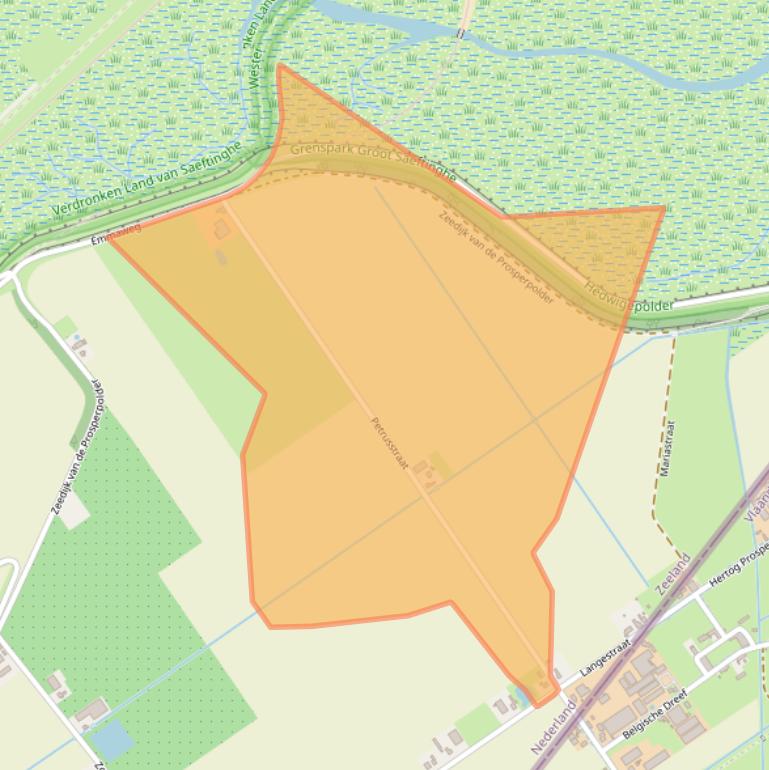 Kaart van postcodegebied 4568PL.