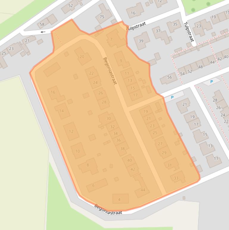 Kaart van postcodegebied 4569AD.