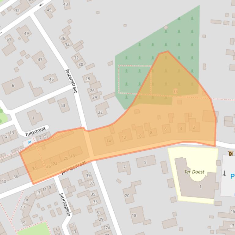Kaart van postcodegebied 4569AR.