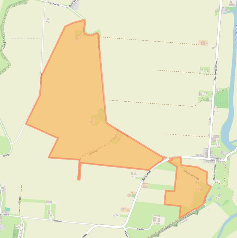 Kaart van postcodegebied 4569RW.