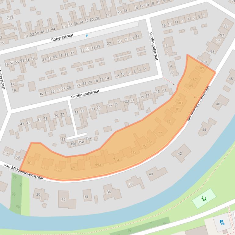 Kaart van postcodegebied 4571AB.