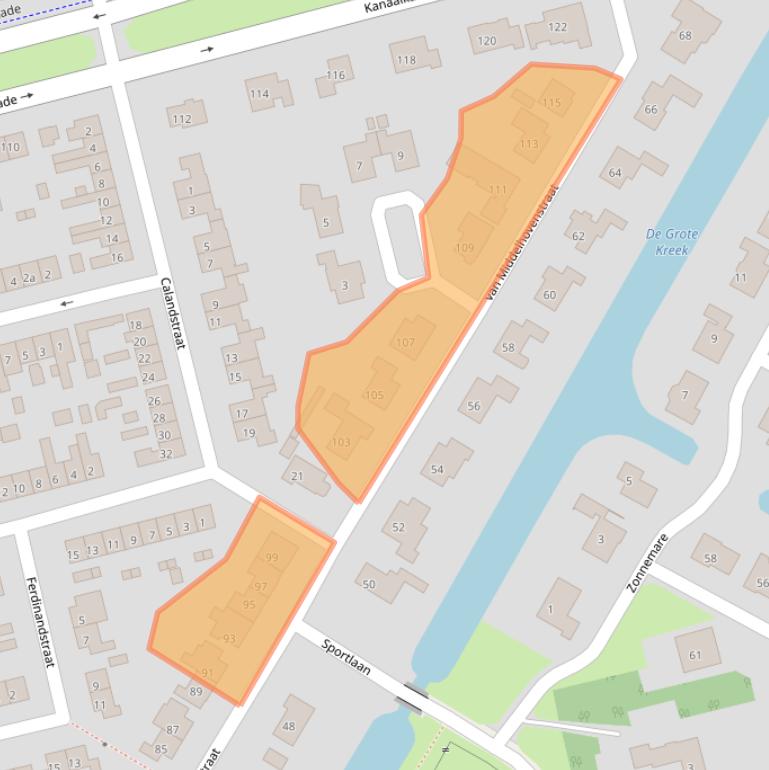 Kaart van postcodegebied 4571AC.