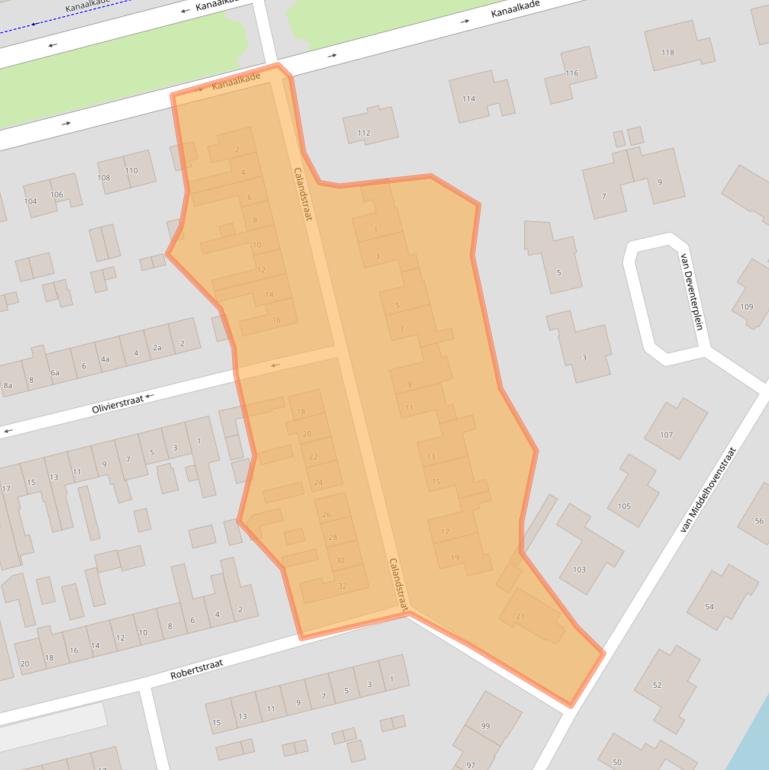 Kaart van postcodegebied 4571BB.