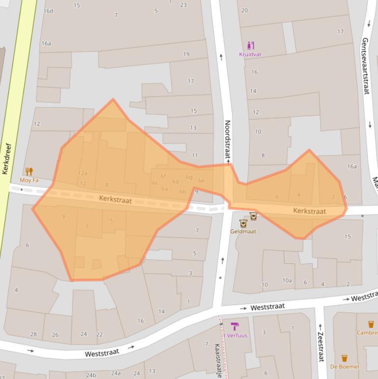 Kaart van postcodegebied 4571BC.