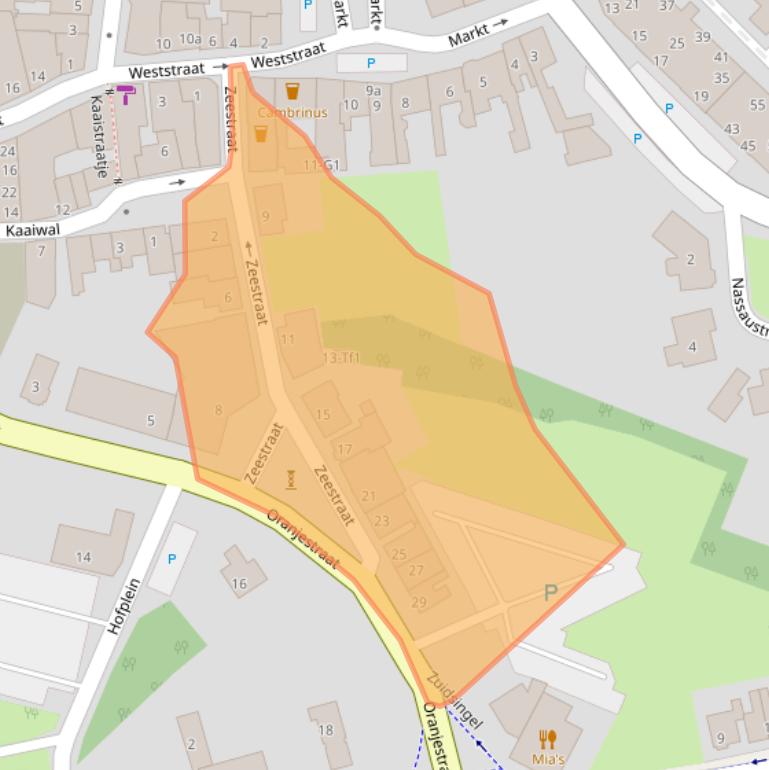 Kaart van postcodegebied 4571BD.