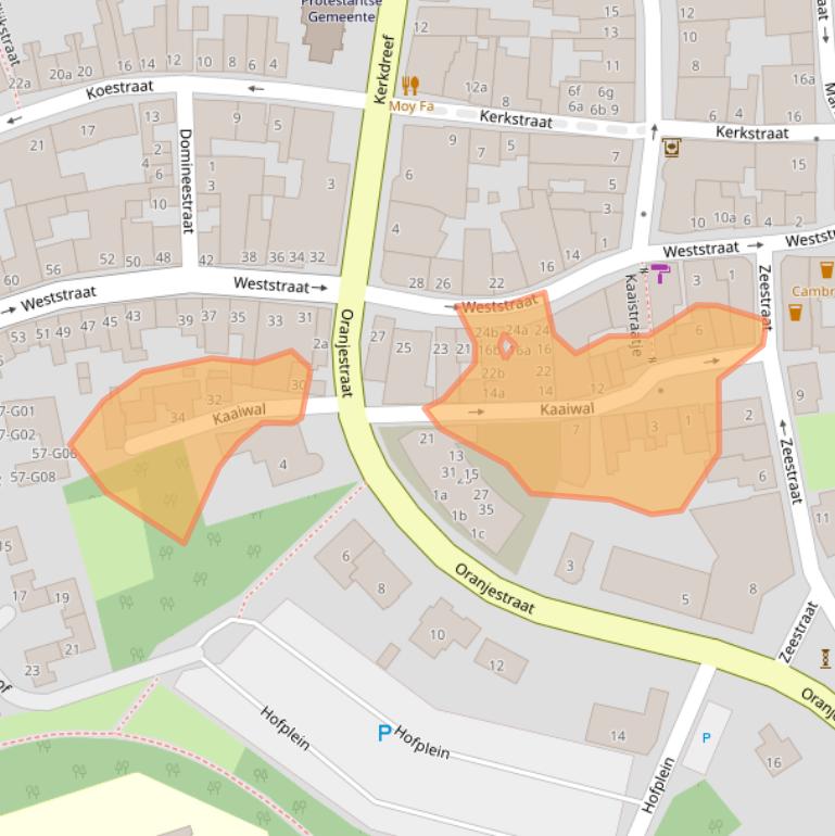 Kaart van postcodegebied 4571BE.