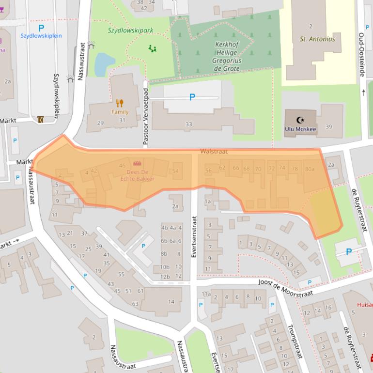 Kaart van postcodegebied 4571BJ.