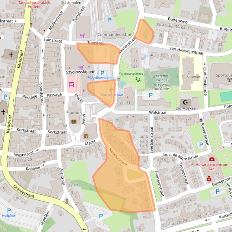 Kaart van postcodegebied 4571BK.