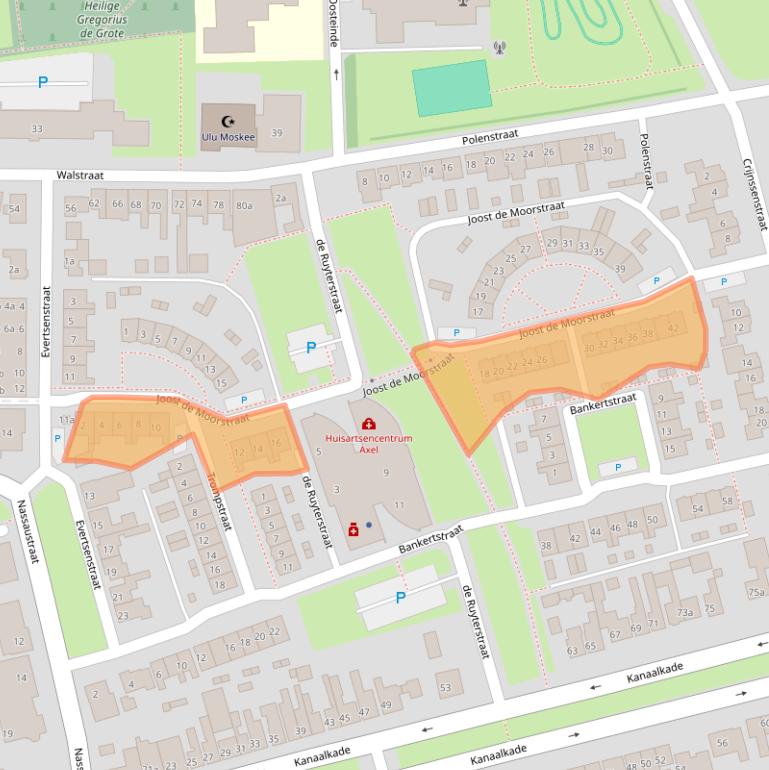 Kaart van postcodegebied 4571BR.