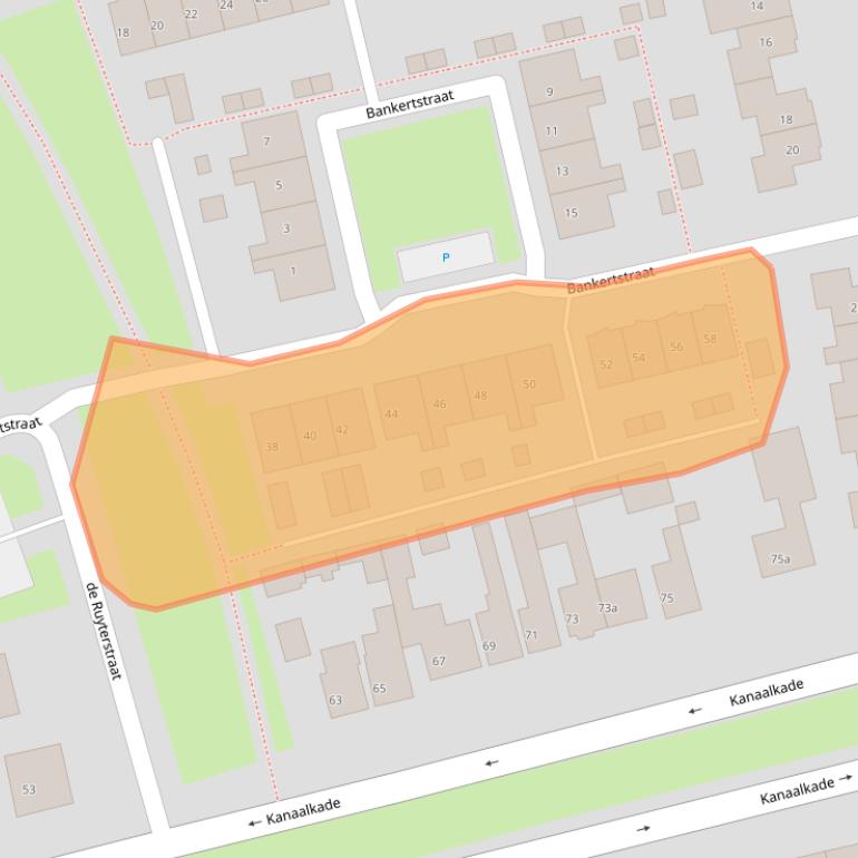 Kaart van postcodegebied 4571BV.