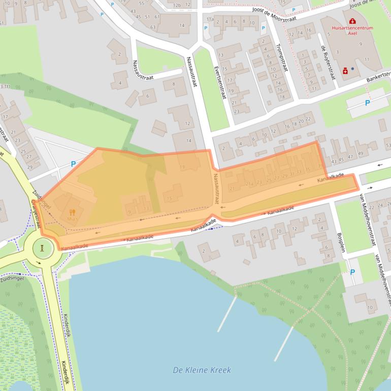 Kaart van postcodegebied 4571CD.