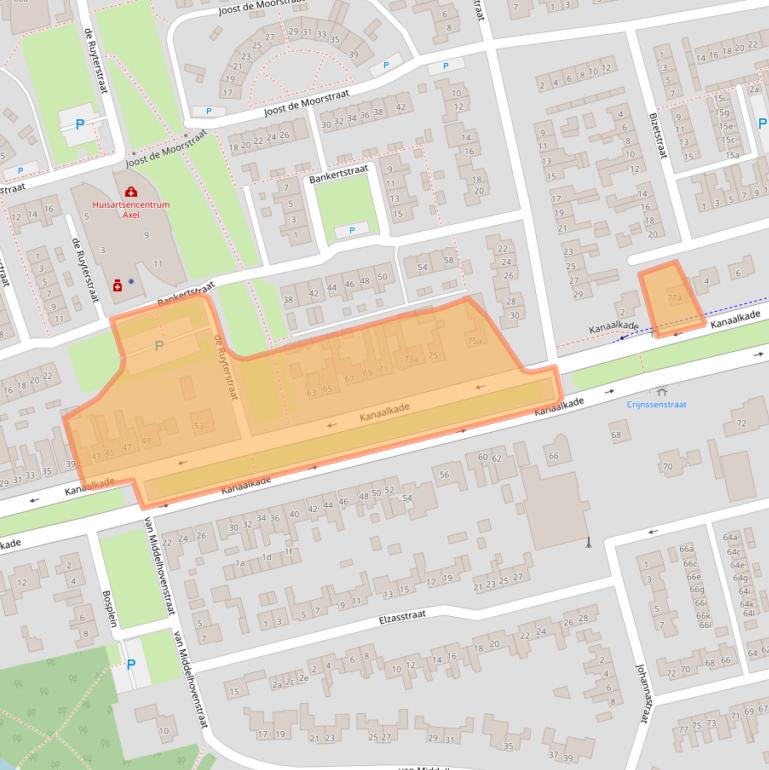 Kaart van postcodegebied 4571CE.